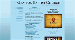 Desktop Screenshot of graftonbaptistchurchsbc.com